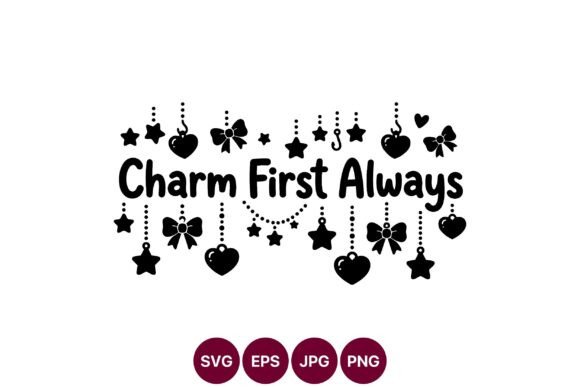 Charm Hanging Stars and Hearts: Playful Graphics & Illustrations