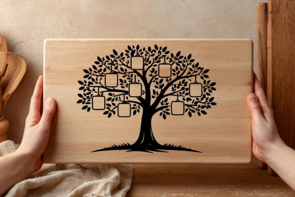 Family Tree Frame SVG Design: Graphics & Illustrations for Handmade Brands