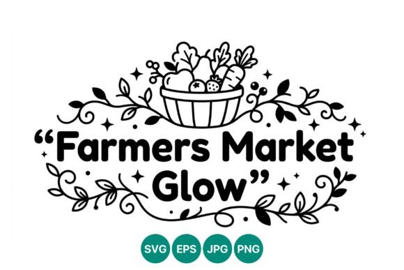 Farmer’s Market Glow Vector Art: Graphics & Illustrations
