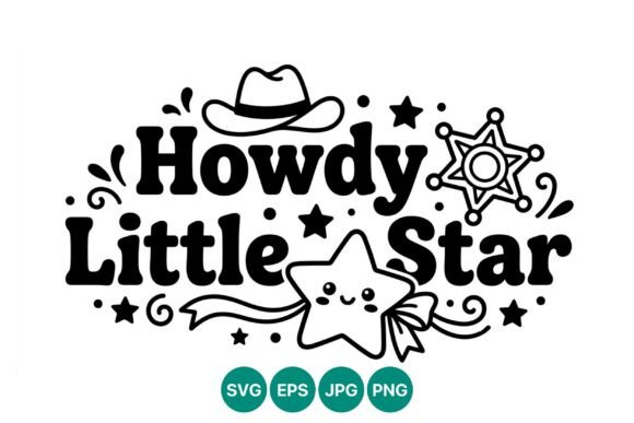 Howdy Little Star Vector Art
