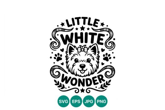 Little White Dog Face Vector: Graphics & Illustrations for Whimsical Branding
