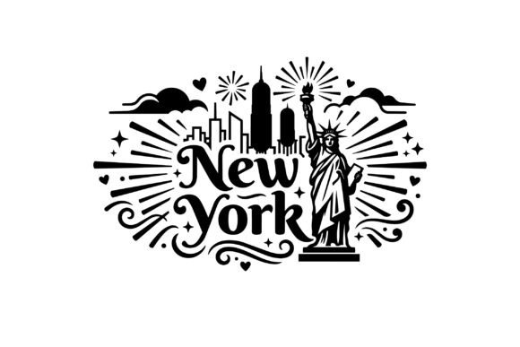 New York Statue Liberty Vector Art: Graphics & Illustrations