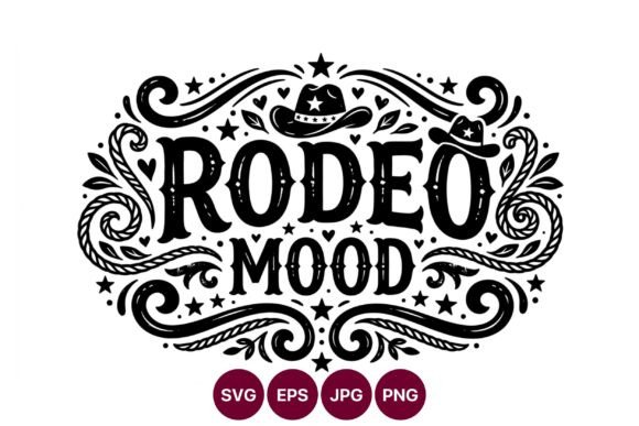 Rodeo Mood Western Cowboy Hats Vector: Graphics & Illustrations