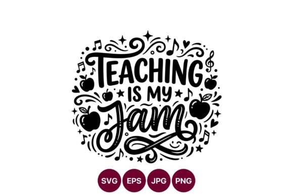 Teaching Jam Hand Lettering Graphics & Illustrations