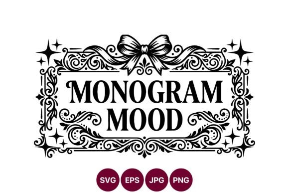 Vintage Monogram Frame Design: Elegant Graphics & Illustrations